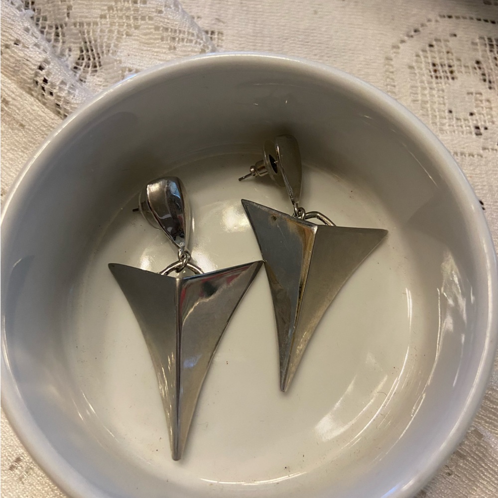 VINTAGE 80s sliver earrings